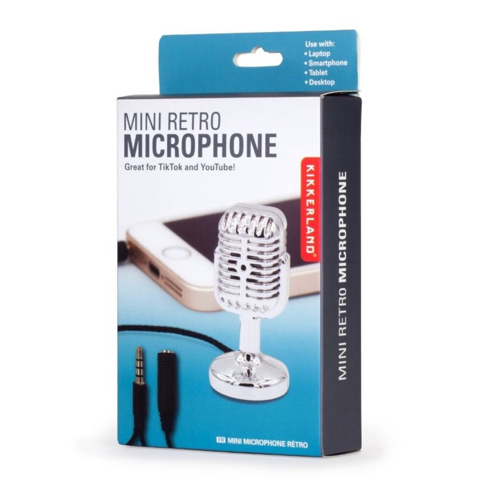 Kikkerland Portable Retro Karaoke Microphone NWT